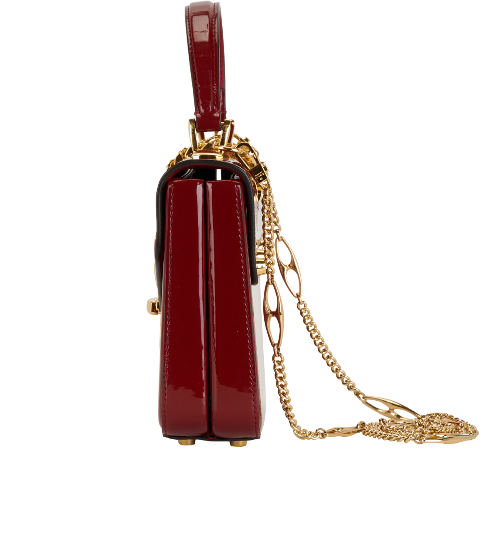 Sylvie 1969, &pound;495, Handbags, Red, Patent Leather, Bottom view